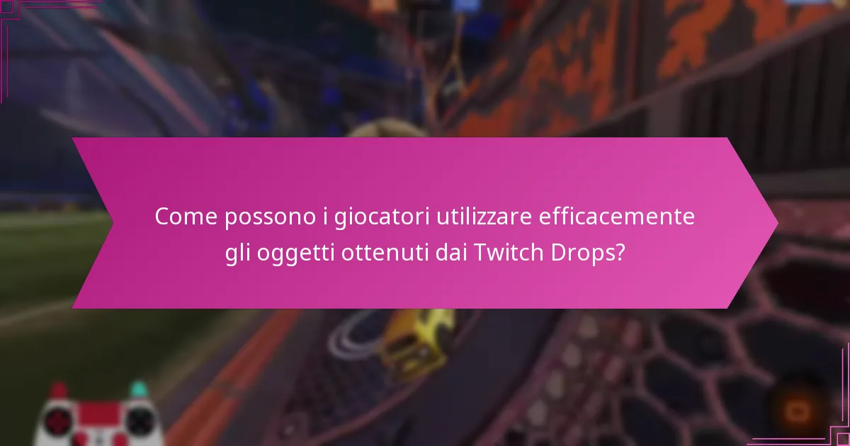 Come possono i giocatori utilizzare efficacemente gli oggetti ottenuti dai Twitch Drops?